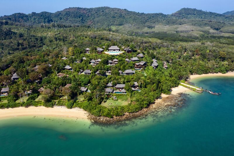 Six Senses Yao Noi Luftaufnahme des Resorts