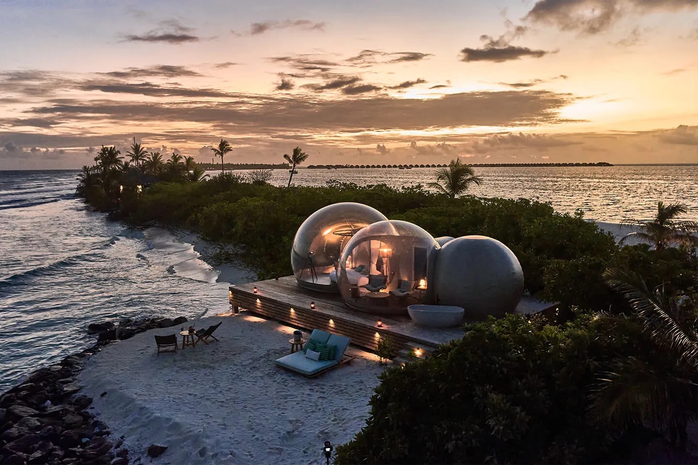luxury resort maldives seaside collection beach bubble