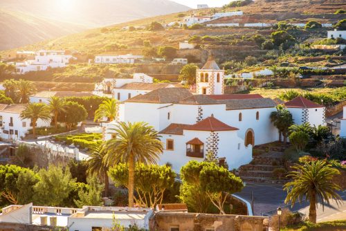 View,On,Betancuria,Village,With,Church,Tower,On,Fuerteventura,Island