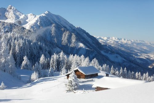 Amazing,Winter,Landscape,In,Austrian,Alps